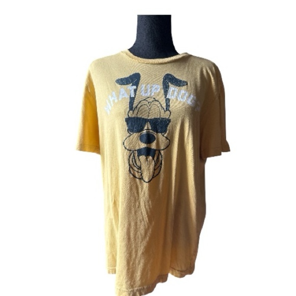 Yellow Disney Pluto Graphic Tee Size Medium